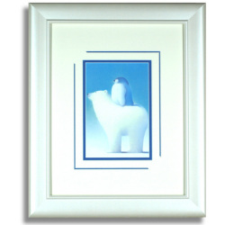 渡辺章雄、【明月】、希少な額装用画集より、新品額装付、状態良好 渡辺章雄、【明月】、希少な額装用画集より、新品額装付、状態良好