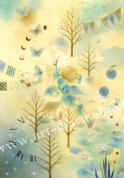 蓮田千尋の原画「記憶の森」