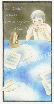 蓮田千尋の原画「紙ヒコーキ」