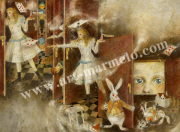 「アリス」牧野鈴子の版画