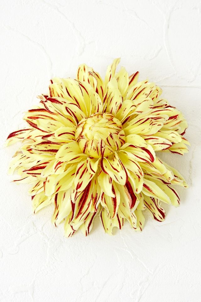 【コサージュ＆髪飾り・2WAYタイプ】スタイリッシュダリア／イエロー