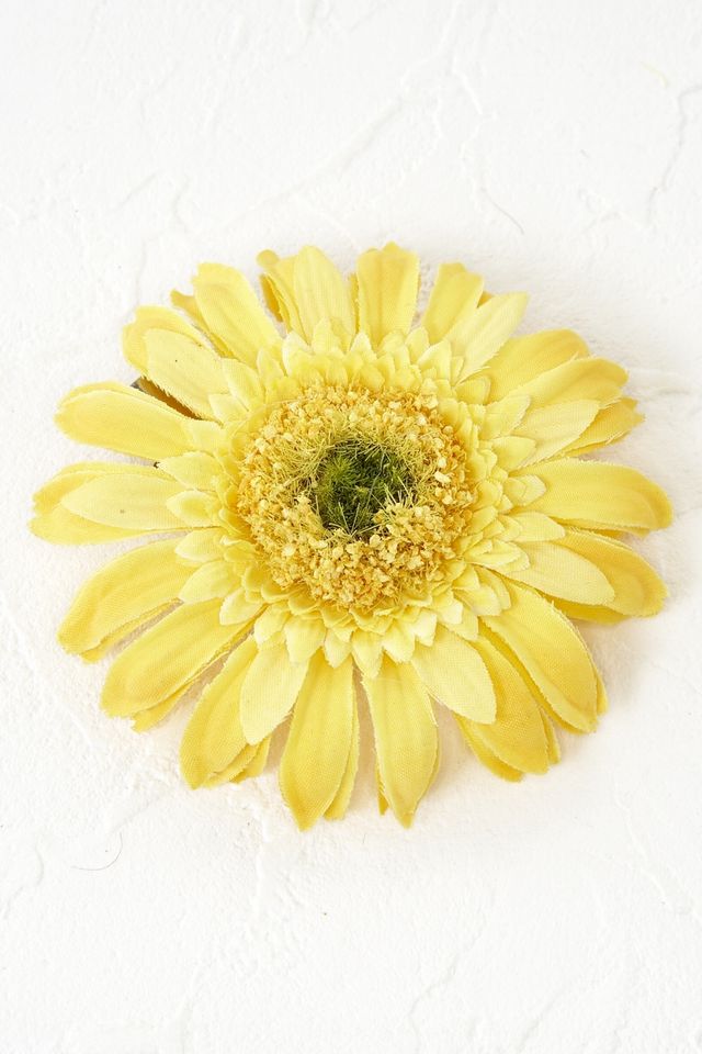 【コサージュ＆髪飾り・2wayタイプ】イエローガーベラ