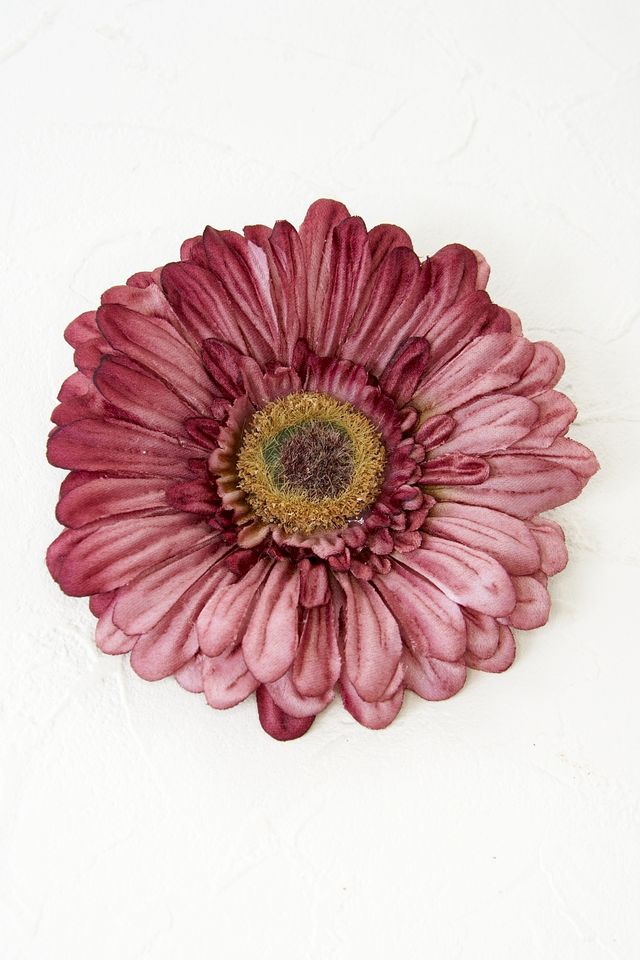 【コサージュ＆髪飾り・2WAYタイプ】ビンテージガーベラ／モーヴワイン