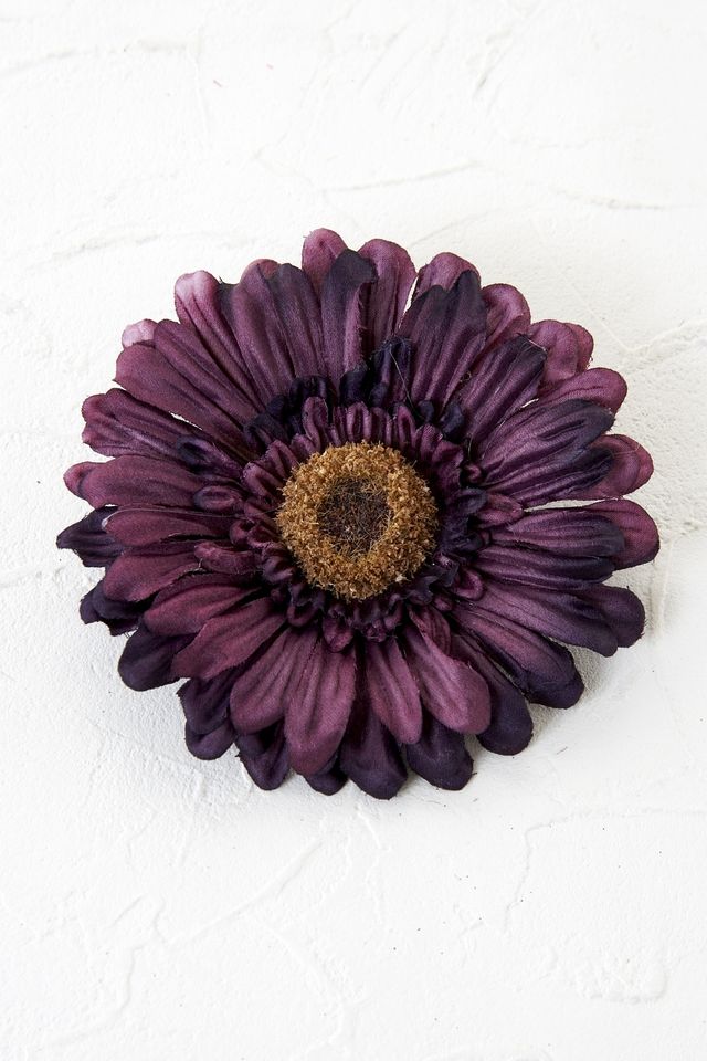 【コサージュ＆髪飾り・2WAYタイプ】ビンテージガーベラ／シックパープル