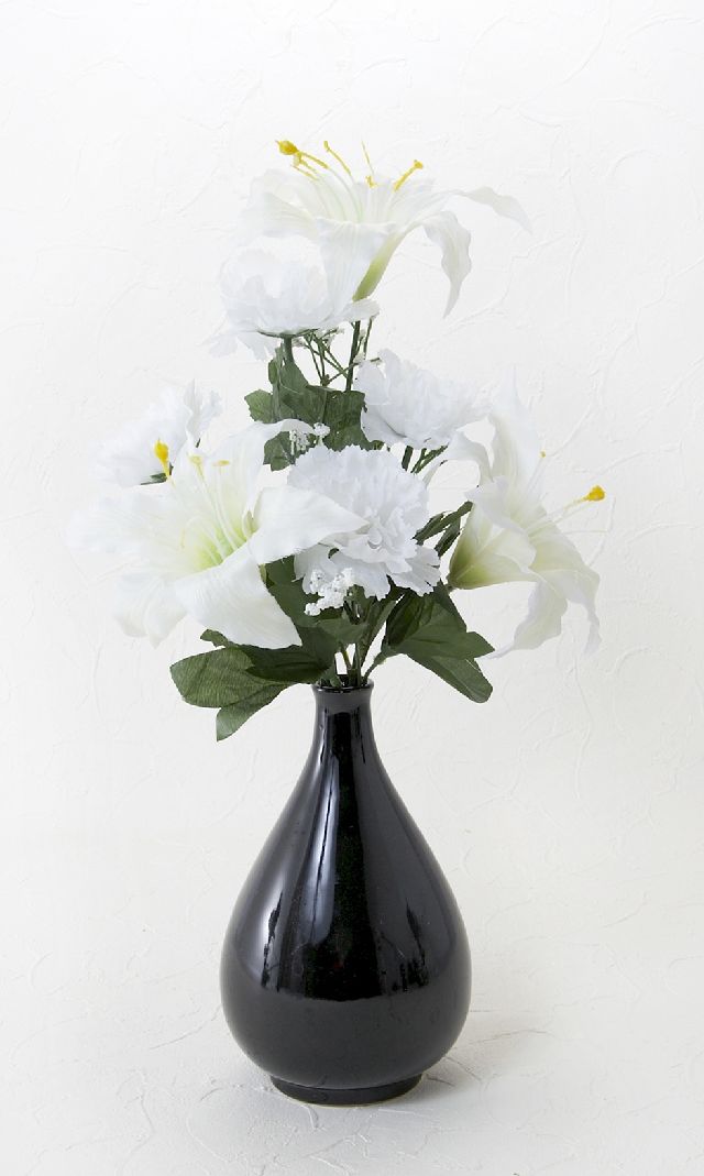 【墓前・仏前 造花仏花供花】メモリアル白仏花−１束（ブッシュタイプ）