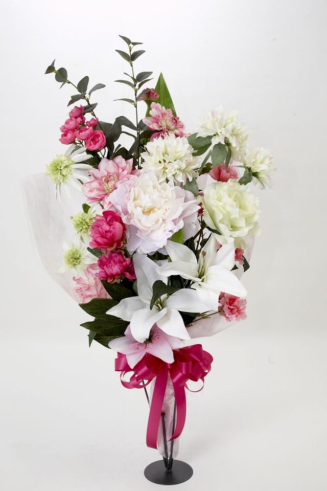 【贈答・贈呈用花束・造花花束・豪華花束】プロポーズ・記念日など記憶に残る枯れないフラワーギフト／アフロディーテブーケ