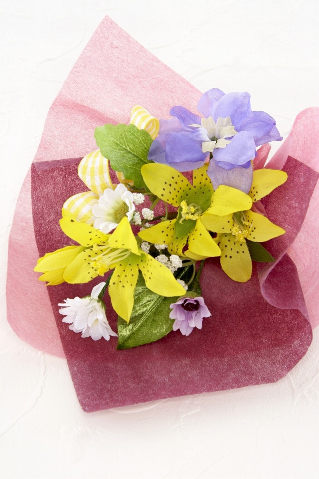 【造花ミニ花束】手のひらブーケ３２