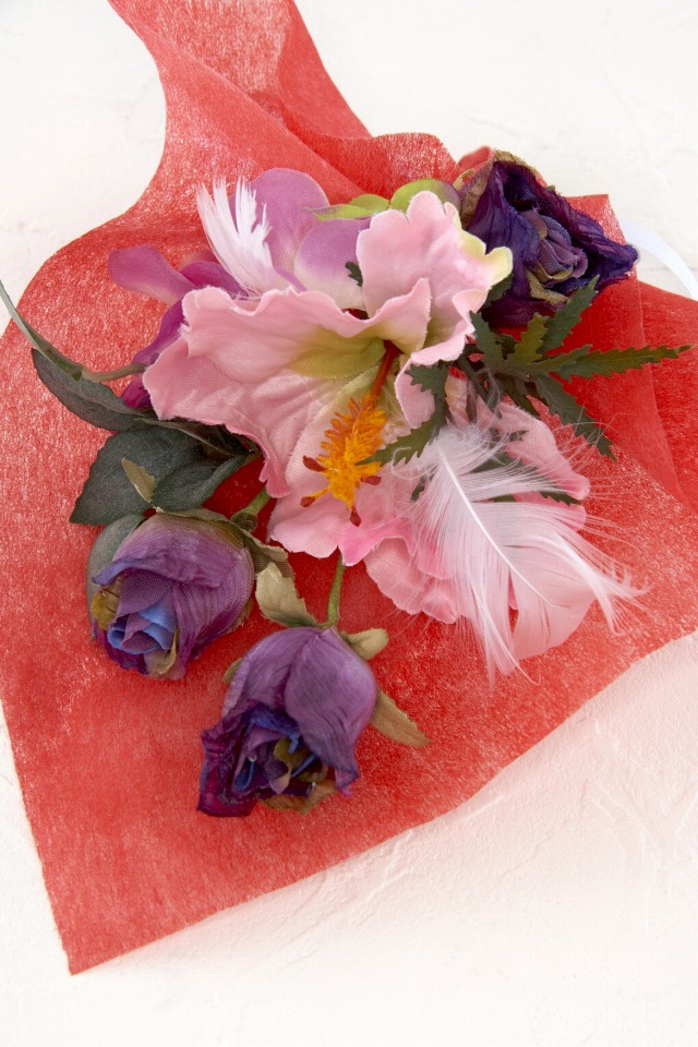 【造花ミニ花束】手のひらブーケ１３