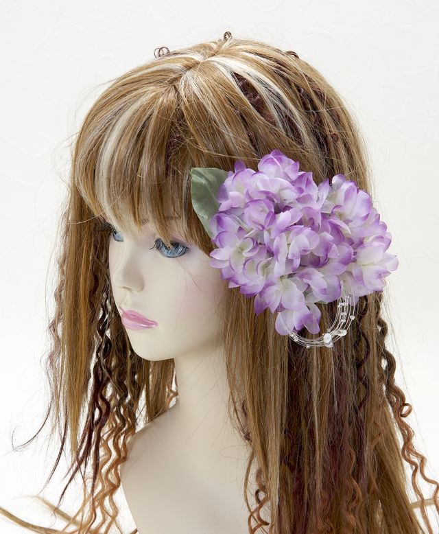 特価SALE 髪飾り・ヘアアクセサリー】紫陽花－ピンク×ワインレッド