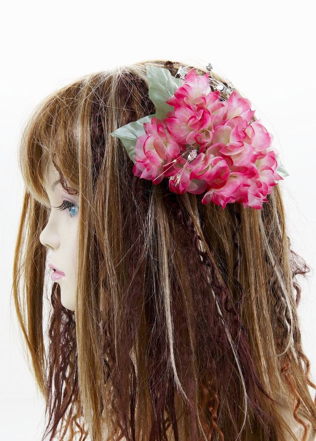 ピンク紫陽花のバレッタ 特価SALE 髪飾り・ヘアアクセサリー】紫陽花－ピーチピンク