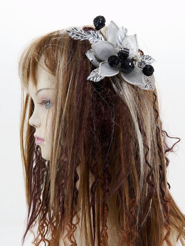 【特価SALE　髪飾り・ヘアアクセサリー】和洋両用−シルバーブラック・コーム