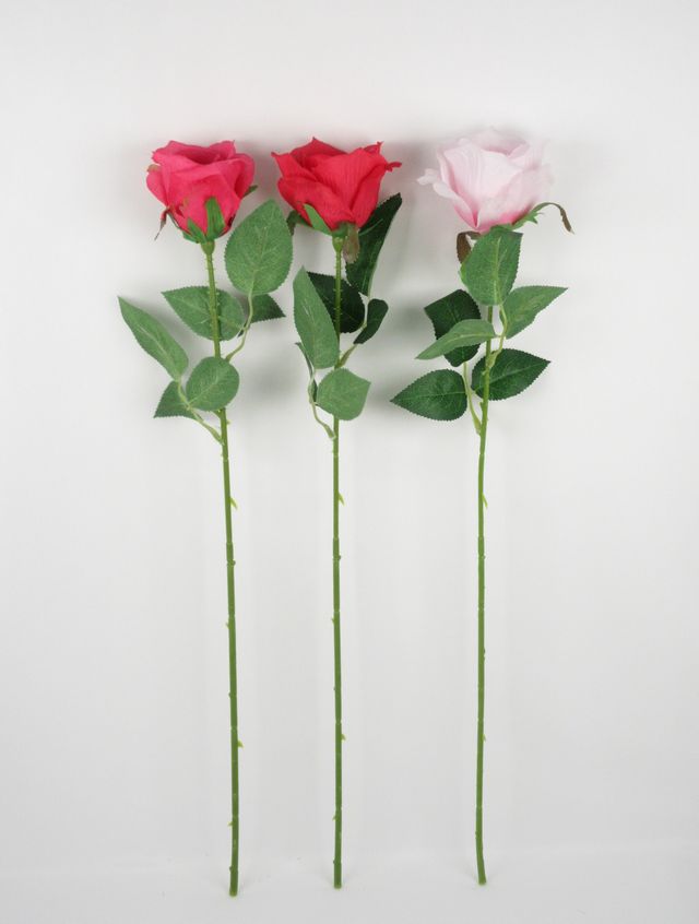 【造花・アーティフィシャルフラワー・アートフラワー・シルクフラワー】シンプルローズ