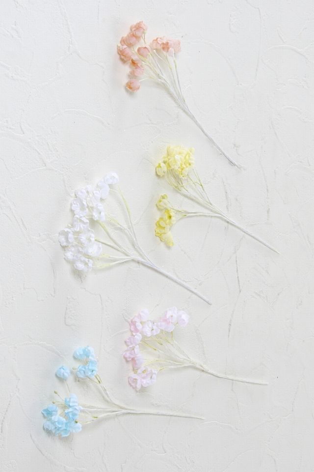 ♦️【最終価格】64　深雪　アートフラワー　差し込み式　かすみ草　小　針付 アートフラワーパーツ・造花・染花・布花】カスミソウ（かすみ草