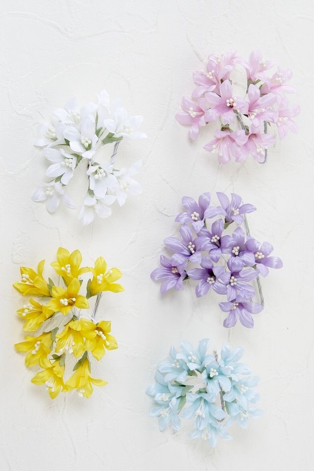 【アートフラワーパーツ・造花・染花・布花】フリージア