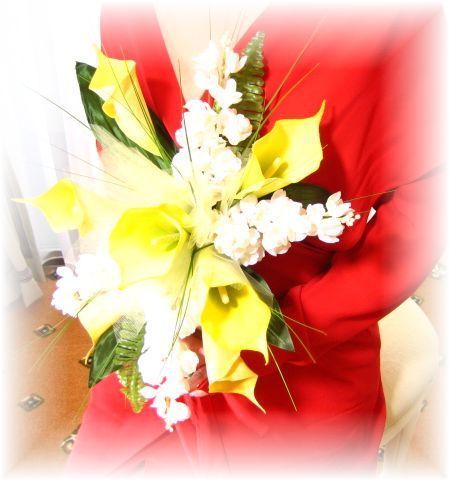 【ウェディングブーケ手作りキット】ランディカラーストックブーケキット／イエロー