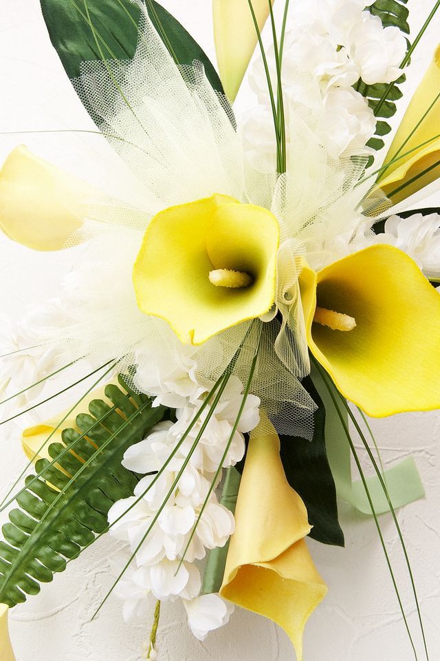 【ウェディングブーケ手作りキット】ランディカラーストックブーケキット／イエロー