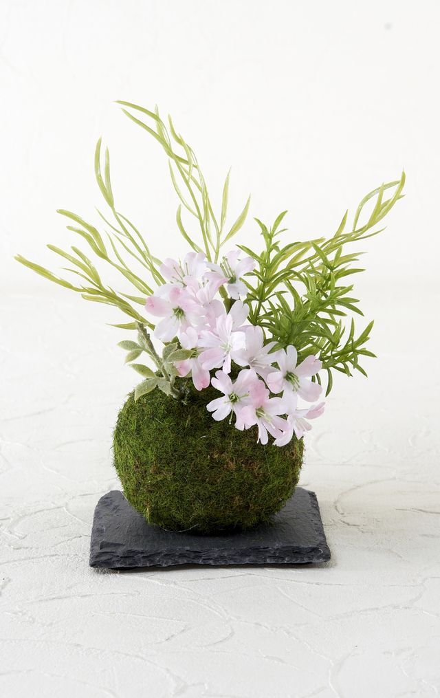 造花 観葉植物 インテリアグリーン】こけ玉 ジャパーニーズモダンD
