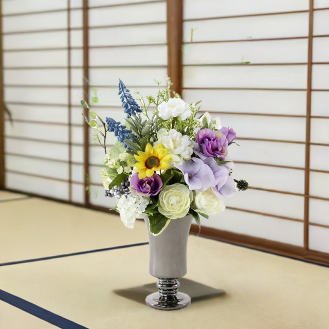 【造花供花・和モダン・和風アレンジメント】麗-うらら-