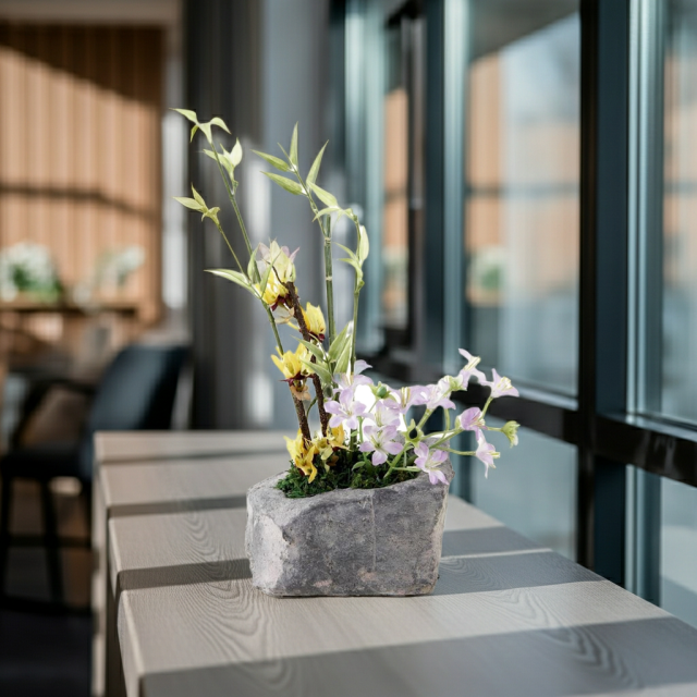 【造花・和モダン・和風アレンジメント】春暖