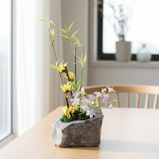 【造花・和モダン・和風アレンジメント】春暖