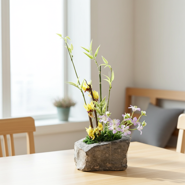 【造花・和モダン・和風アレンジメント】春暖