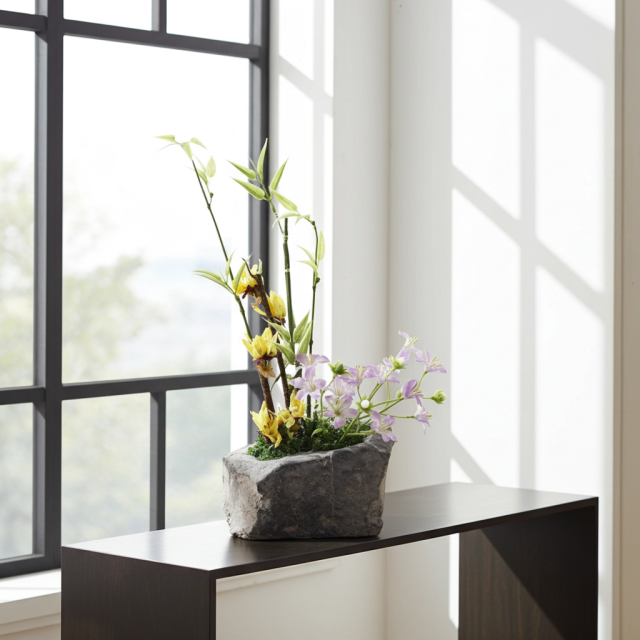 【造花・和モダン・和風アレンジメント】春暖