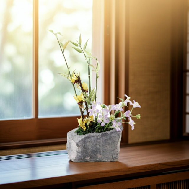 【造花・和モダン・和風アレンジメント】春暖