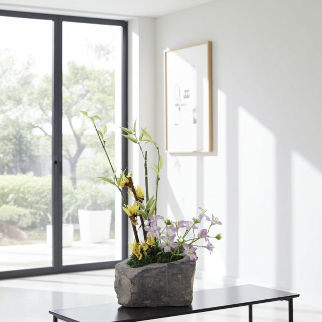 【造花・和モダン・和風アレンジメント】春暖