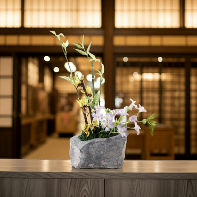 【造花・和モダン・和風アレンジメント】春暖