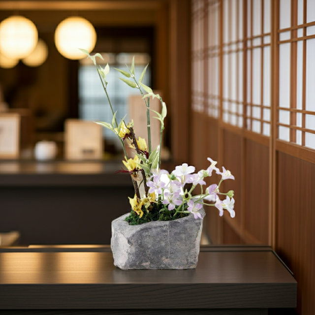 【造花・和モダン・和風アレンジメント】春暖