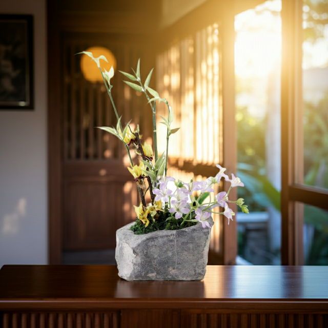 【造花・和モダン・和風アレンジメント】春暖