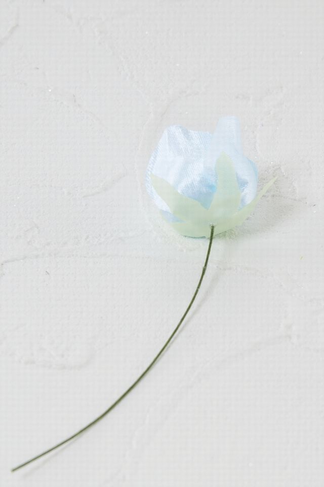 【アートフラワーパーツ・造花・染花・布花】ミニバラ（ブルー）