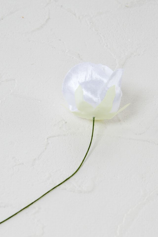 【アートフラワーパーツ・造花・染花・布花】ミニバラ（ホワイト）
