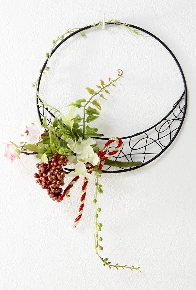 【造花のお正月飾り・和風壁掛け・ハンギングアレンジ】彩春