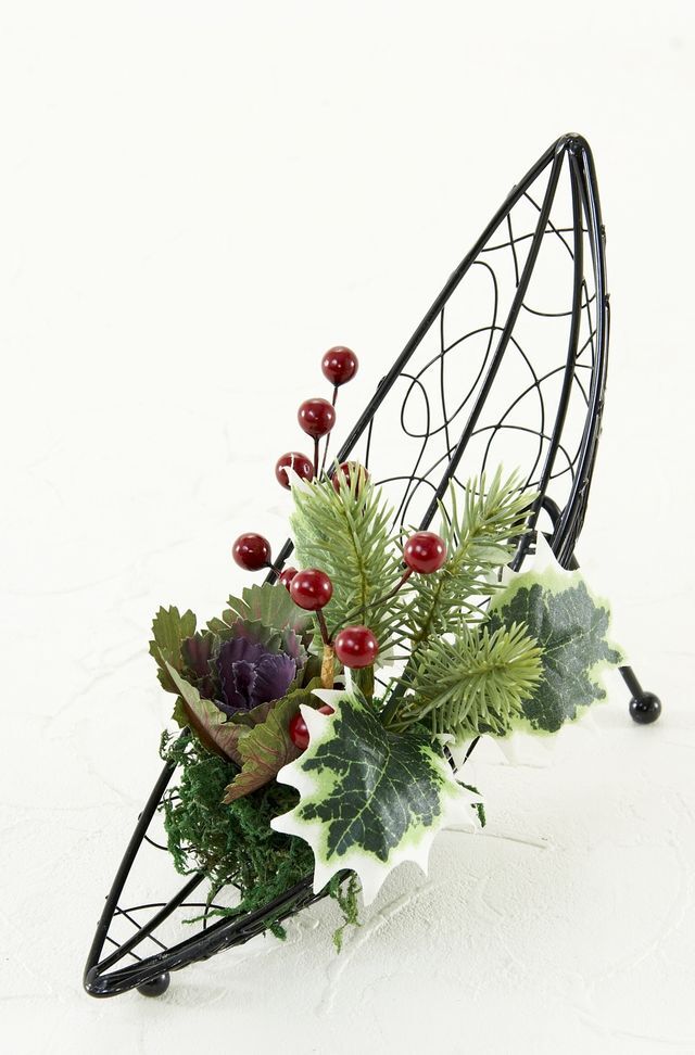 【造花アレンジメント・アーティフィシャルフラワー・インテリアフラワー】クリスマスホーリー