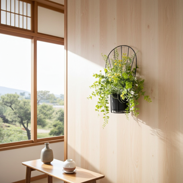 【造花 アーティフィシャルフラワー・割れない花器のナチュラルインテリアグリーンアレンジ】ミモザ＆ユーカリのアレンジ