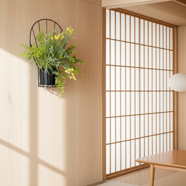 【造花 アーティフィシャルフラワー・割れない花器のナチュラルインテリアグリーンアレンジ】ミモザ＆ユーカリのアレンジ