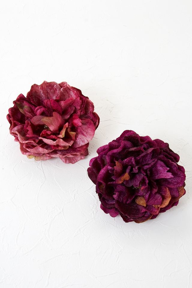 【コサージュ＆髪飾り・2WAYタイプ】ポワンピオニー／パープル