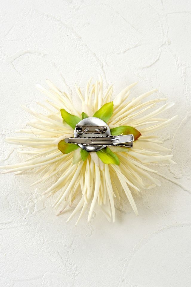 【コサージュ＆髪飾り・2wayタイプ】スパイダーマム／ホワイト