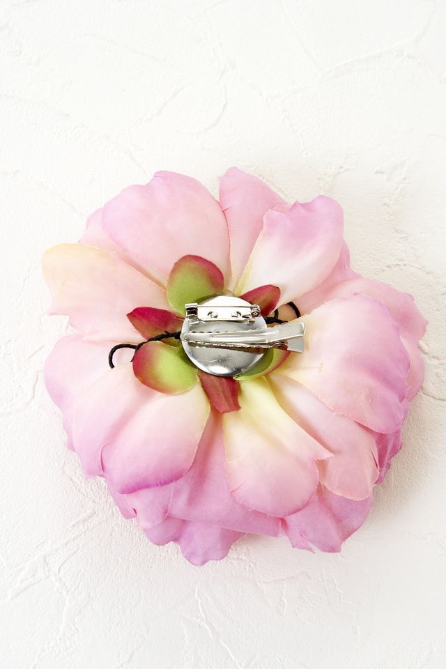 【コサージュ＆髪飾り・2WAYタイプ】ピオニー／ワインローズ