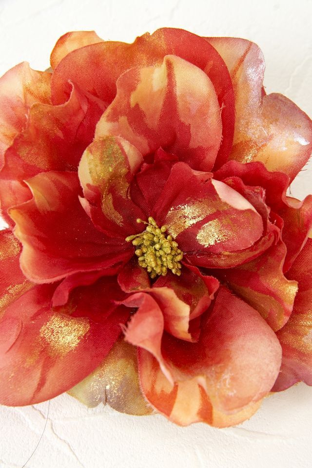 【コサージュ＆髪飾り・2WAYタイプ】オリエンタルローズ／ピンクワインゴールド