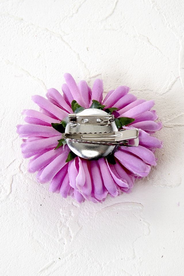 【コサージュ＆髪飾り・2WAYタイプ】キャンディーマム／ラベンダーワイン