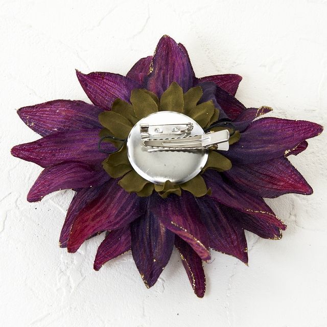 【コサージュ＆髪飾り・2WAYタイプ】セフィールダリア／パープル