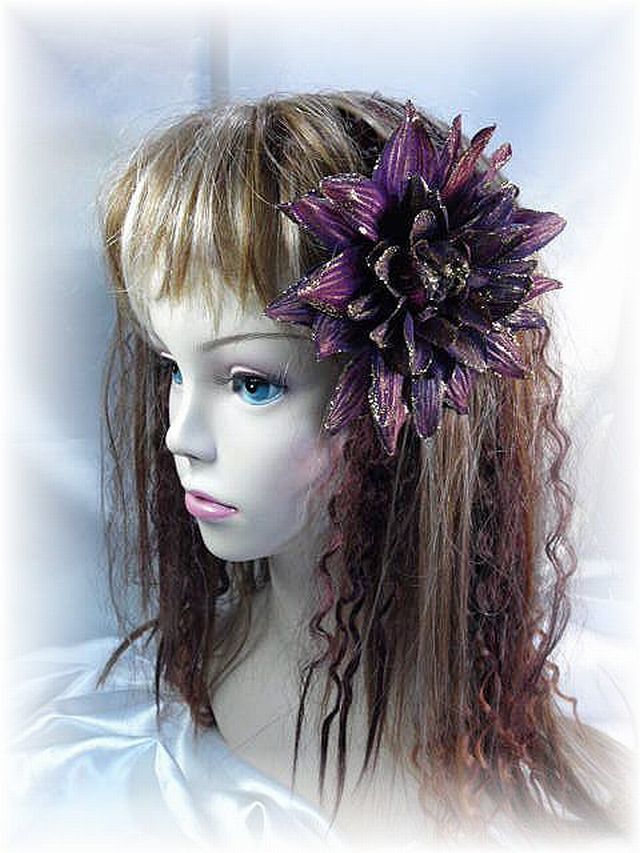 【コサージュ＆髪飾り・2WAYタイプ】セフィールダリア／パープル