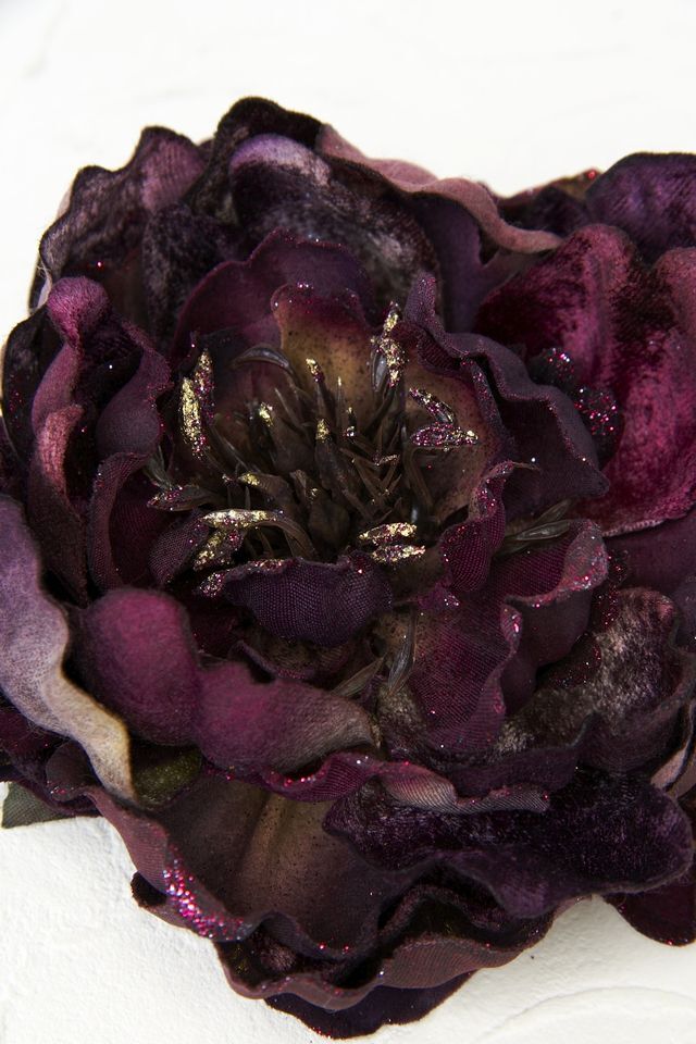 【コサージュ＆髪飾り・2WAYタイプ】トリニティー／ゴールドパープル