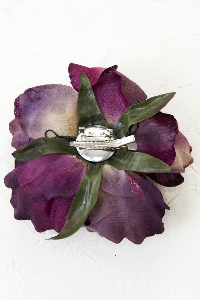 【コサージュ＆髪飾り・2WAYタイプ】トリニティー／ゴールドパープル