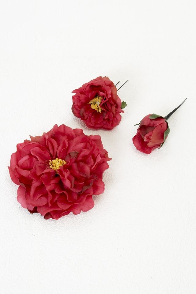 【コサージュ＆髪飾り・2WAYタイプＵピンセット】キャンディーローズ