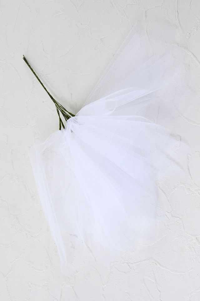 【アートフラワーパーツ・造花・染花・布花】ソフトチュール（大）／ホワイト