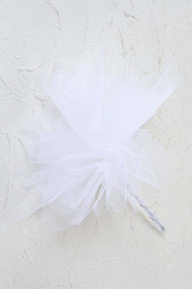 【アートフラワーパーツ・造花・染花・布花】ソフトチュール（小）／ホワイト