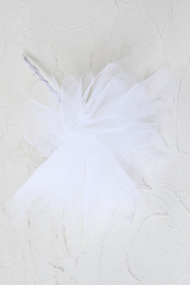 【アートフラワーパーツ・造花・染花・布花】ソフトチュール（小）／ホワイト